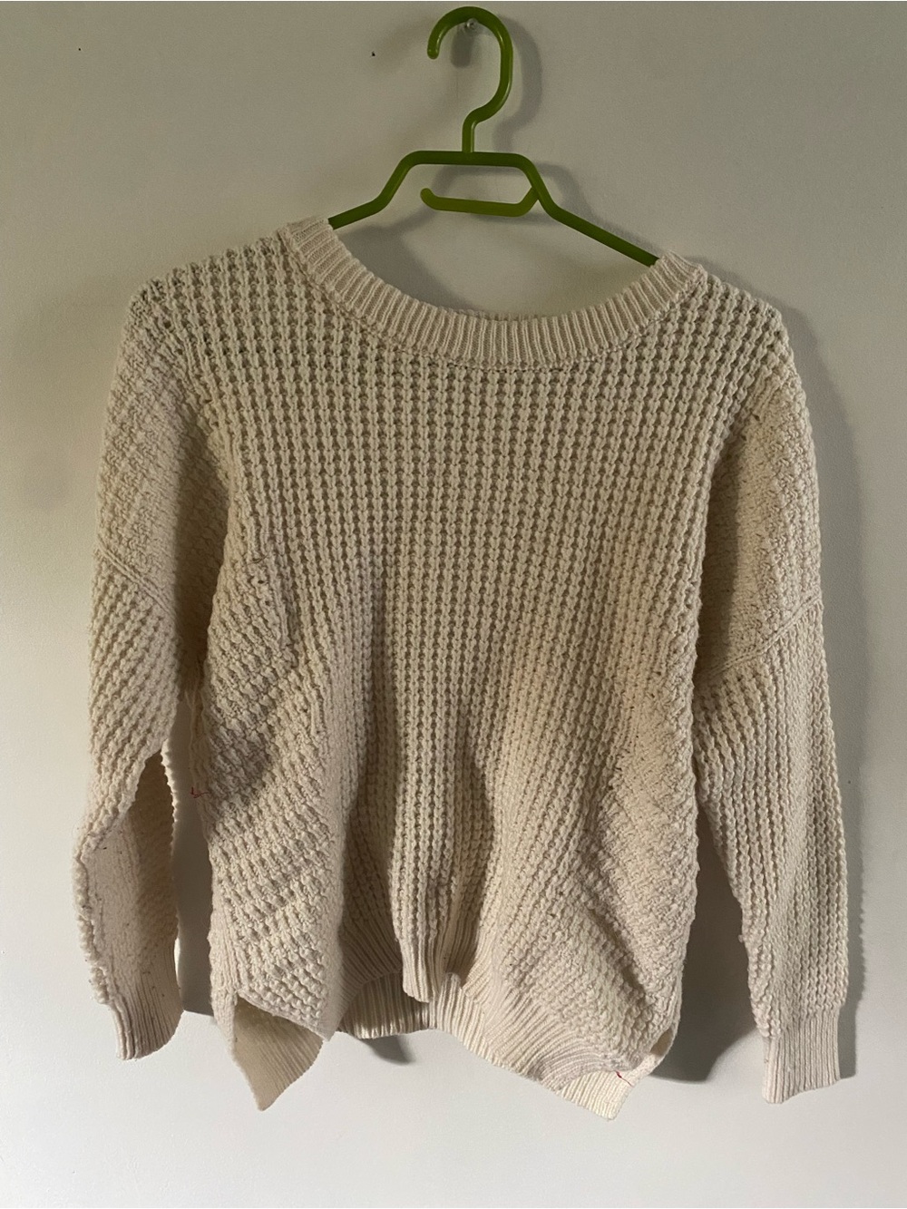 Madewell Cream Textured Crewneck Sweater